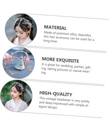 FOYTOKI 1pc Ancient Style Hair Crown Headdress Long Tassel Hair Accessory Vintage Hanfu Hair Accessory Chinese Traditional Hair Accessory Long Tassel Headdress Chinese Style Headband - Buy Online on SooperMarket.com
