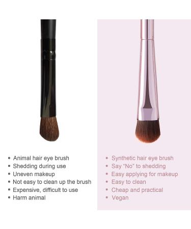 YUESHENNAN 5Pcs Eyeshadow Brush Set - Portable Premium Eye Makeup Brushes (Pink) - Buy Online on SooperMarket.com