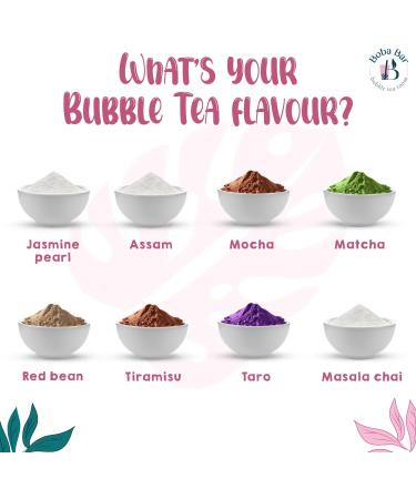 MBTK - 8 (Boba Bar London | Pearlicious Milk Bubble Tea Kit | 8 Milk Tea Flavours | 8 Boba & Jelly Toppings | Tapioca Pearls | 8 Bamboo Straws | 8 Tea Bags | 2 Recipe Cards ) - Buy Online on SooperMarket.com