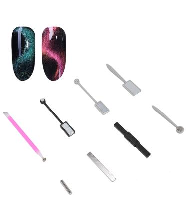 8pcs Nail Art Magnet Set - Professional UV Gel Polish Magnet Pen & Manicure Tool for Stunning Nail Designs - Buy Online on SooperMarket.com