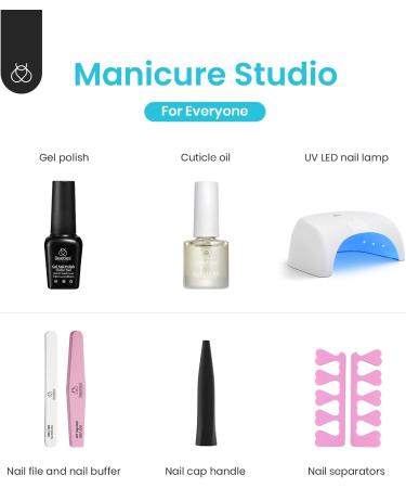 Beetles Gel Nail Kit with UV/LED Lamp - Frappe Cocktail Blue, 6 Colors, Salon-Quality Manicure Set - Buy Online on SooperMarket.com