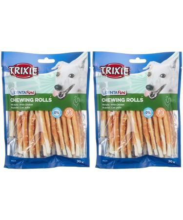 TRIXIE gluten-free chicken chewing roll Denta Fun Chicken Chewing Rolls 12 cm 30 pcs./240 g - 31378 (pack of 2) 30 pieces (pack of 2)
