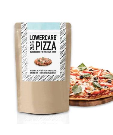 Lower-Carb Pizza Baking mix for 2 pizza trees or 1 pizza stool |90% less carbohydrates |Gluten -free 29g vegan protein with almond flour psyllium bowls & linseed keto organic workout