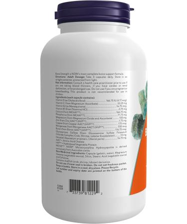 Now Foods Bone Strength (w/MCHA Vit K2 Boron +) 240cap - Buy Online on SooperMarket.com