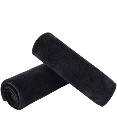 Sinland microfiber facial towels quick drying absorbent washcloth soft make-up remover cloth 30.5 x 30.5 cm 30cmx30cm 2pack black