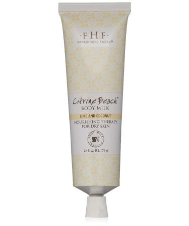 FarmHouse Fresh Citrine Beach Body Milk Travel Lotion 2.4 Fl Oz