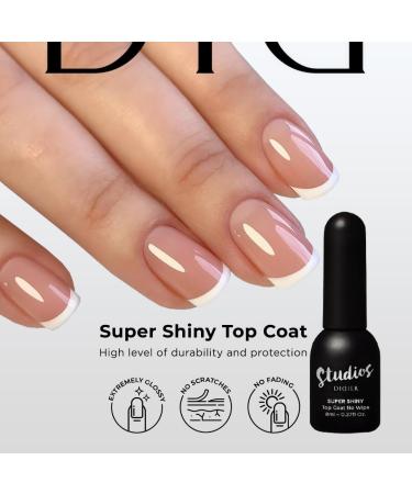 Didier Lab Premium Clear Gel Base and Top Coat Set - Long Lasting UV Gel Polish - Shellac Base Coat and No Wipe Top Coat - 2pcs Set - Buy Online on SooperMarket.com