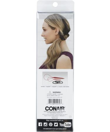 Conair Topsytail Set - 5-Piece Hair Styling Tool for Perfect Updos - Buy Online on SooperMarket.com