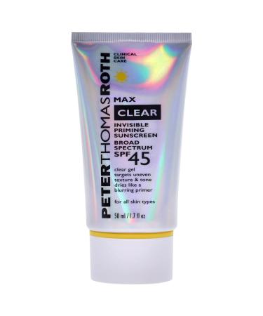 Peter Thomas Roth Max Clear Invisible Sunscreen SPF 45 Primer | Water-Resistant Gel Formula with Silky Finish | 1.7 fl. oz - Buy Online on SooperMarket.com