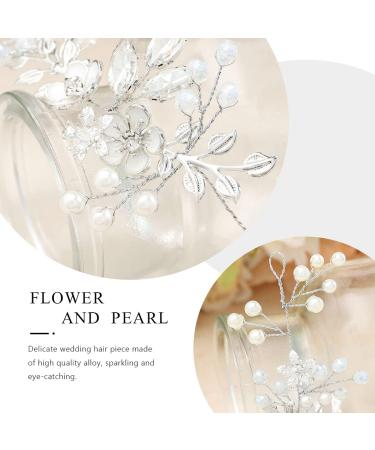 EASEDAILY Flower Bride Wedding Hair Vine Pearl Headpiece for Women and Girls - 15.7inches - Buy Online on SooperMarket.com