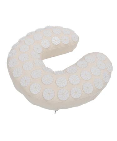 Acupressure Neck Pillow - U-Shaped Cervical Massage Pillow | Soft Cotton Fabric for Car & Travel - Buy Online on SooperMarket.com