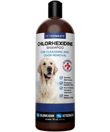 PetHonesty's  Chlorhexidine Shampoo Ketoconazole & Aloe for Dogs & Cats - 16 Oz