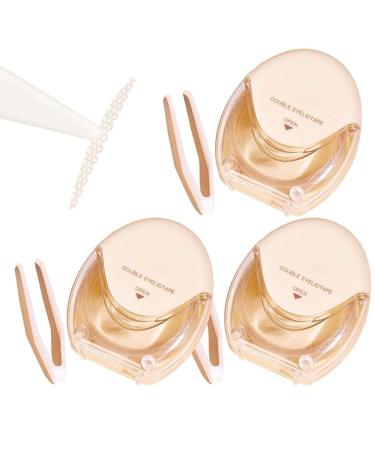 Glue-Free Invisible Double Eyelid Sticker Invisible Eye-Lifting By Sticked Waterproof Invisible Double Eyelid Tape Natural Eye Lift Strips for Hooded Lids (3pcs)