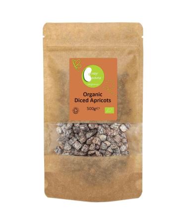 Organic Sun Dried Chopped / Diced Apricots - Certified Organic- by Busy Beans Organic (500g)
