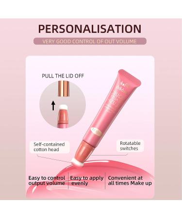 Rose Pink Liquid Blush with Cushion Applicator - Dewy Finish Cream Stick for Cheeks - Buy Online on SooperMarket.com