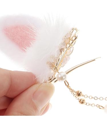 HOLIDYOYO 1 Pair Bunny Ear Hair Clip Bunny Hair Clips for Girls Barrettes for Girls Hair Clip for Girls Japanese Hair Accessories Girls Hairpin Tiara Tassel China Plush Girl Child - Buy Online on SooperMarket.com