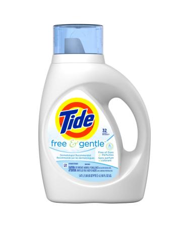 Tide Free & Gentle Liquid Laundry Detergent Unscented 1.47 L (32 Loads)