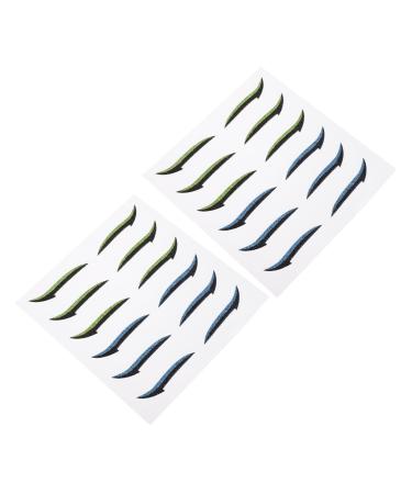 Mikinona Glitter Eyeshadow 12 Pairs Glitter Eyeliner Double Eyelid Stickers Invisible Eye Line Strips Miss Flash Adhesive Tape