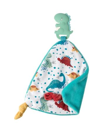 Mary Meyer Chewy Crew Soothing Baby Teether Lovey  10-Inches  Pebblesaurus Dinosaur