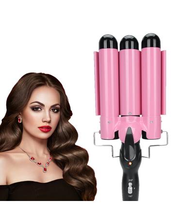 3 Barrel Curling Iron Wand Curling Iron Curling Tongs Hair Curler Waver Crimper Hair Styling Tool for or Short Hair Styling (US 32mm)