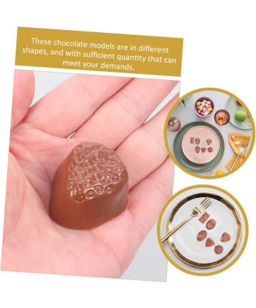 HOMSFOU 24 Pcs Simulation Chocolate Decorative Chocolate Decor Fake Candy Cake Decorating Fake Cookies Kids Bulk for Desserts Desktop Fake Chocolate Artificial Children's Products Pvc 3d Coffeex4pcs 3.9X2.8X1.8CMx4pcs - Buy Online on SooperMarket.com