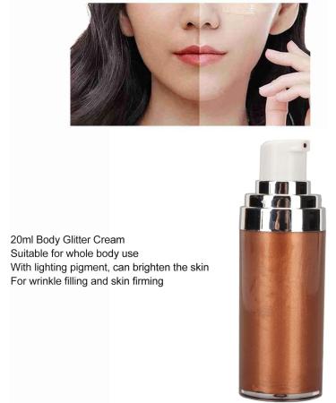 Body Glitter Cream Safe Ingredients Wrinkle Filling Easy to Apply 20ml Skin Firming Liquid for Full Body Makeup (#04 Golden Brown) - Buy Online on SooperMarket.com