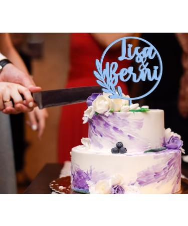 Personalized Cake Topper - Custom Natural Birch Multiplex Decoration for Celebrations - Buy Online on SooperMarket.com