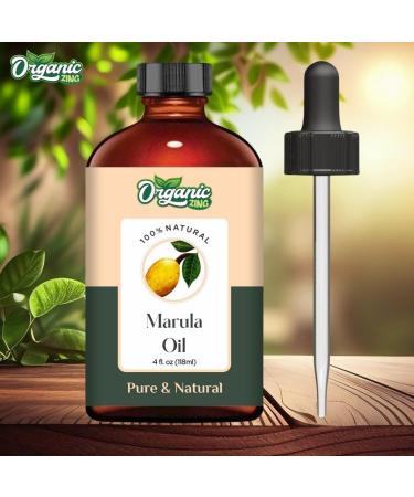 Organic Zing Marula (Sclerocarya birrea) Oil Pure & Natural for Skin Face Hair Care Aromatherapy Diffuser Conditioner - 118ml/3.99fl oz - Buy Online on SooperMarket.com