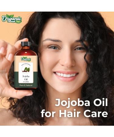 Organic Zing Jojoba Oil Pure & Natural for Skin Face Hair Care Aroma Therapy Diffuser Conditioner - 118ml - Buy Online on SooperMarket.com