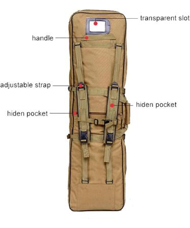 NAWAN Gun Bag Airsoft Storage Backpack | Tactical Rifle Box 37.4 Inch Khaki - Buy Online on SooperMarket.com