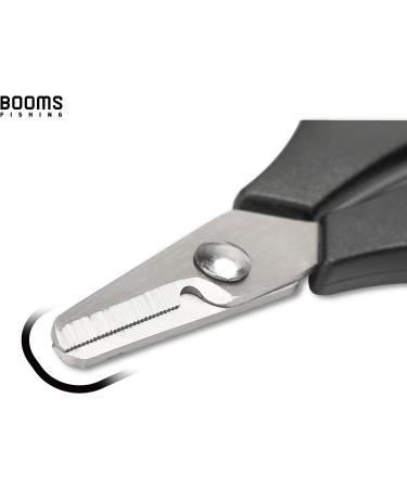Booms Fishing S01 Braided Line Scissors Cutter | Saltwater/Freshwater Shears with Retractor | Black Serrated Fishing Tool - Buy Online on SooperMarket.com