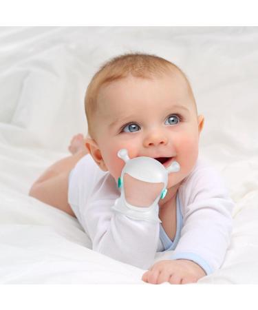 Hand Bite Ring | Soft Silicone Infant Teething Toy | Baby Tooth Ring & Pacifier - Green - Buy Online on SooperMarket.com