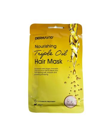 DERMA V10 NOURISHING SHEET FACE MASK TRIPLE OIL