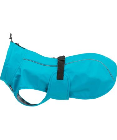 Trixie Vimy Dog Raincoat L - Turquoise Waterproof Jacket with Reflective Elements Adjustable & Comfortable 50 cm - Buy Online on SooperMarket.com