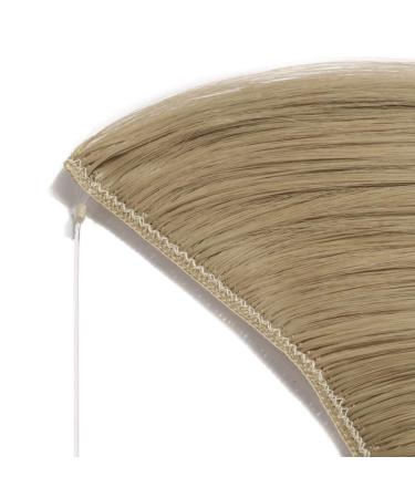 Silk-Co Hair Extensions - 50cm Ash Blond Smooth Synthetic Hair with Invisible Cord & Rubber Band Sealing Extensions for Women - Buy Online on SooperMarket.com