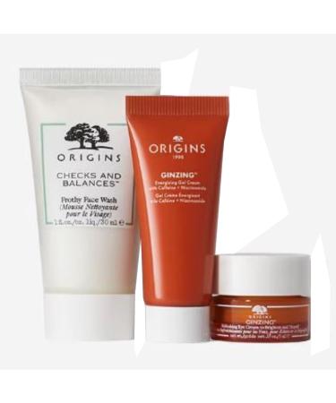 Origins Hello Radiance Trio Set - Travel Size Face Wash Gel Cream & Eye Cream - Boost Your Glow - Buy Online on SooperMarket.com