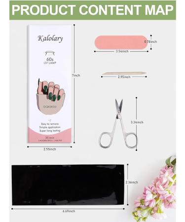 Kalolary Gel Nail Polish Strips Nail Gel Art Sticker Waterproof Full Nail Wraps Decal Sets with Scissors Nail File and Stick for Women Girls Nail Art Decor (UV/LED Lamp Required)-3 - Buy Online on SooperMarket.com