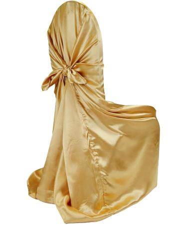 Charmeuse Satin Fabric - 5 Yards Continuous - 60 Wide - Silky Bridal & Fashion Crafts - Rich Gold Color - Buy Online on SooperMarket.com