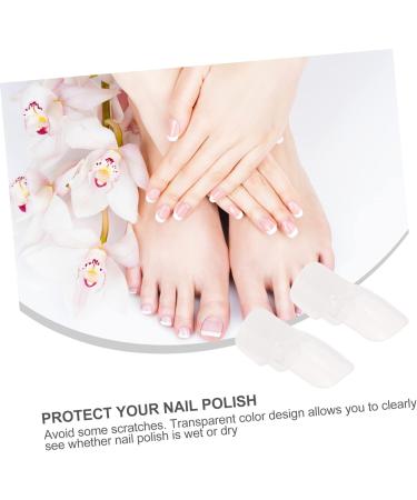 FRCOLOR 40 Pcs Nail Case Nail Art Tips Cover Shield Nail Varnish Tip Finger Nail Soak off Nail Polish Soaker Peel Polish Nail Polish Holder Reusable Soak off Caps Gelt Plastic Remover Milk 4x2cmx2pcs As Shownx2pcs - Buy Online on SooperMarket.com