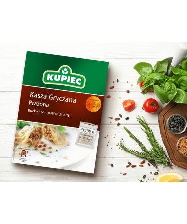 Kupiec Roasted Buckwheat Groats 4x100g (Boil In Bag) - 400g / 14.10 Oz Pack - Buy Online on SooperMarket.com