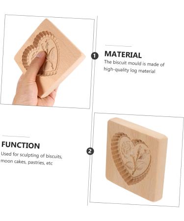 1pc Biscuit Mold Biscuits Embossing Baking Tool Creative Cookie Mold Biscuit Baking Mold Kitchen Cookie Mold Fondant Mold Kitchen Utensil Modeling Log Kitchen Supplies 10X10X2CM Rose - Buy Online on SooperMarket.com