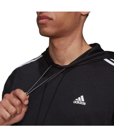 adidas Men's Lightweight Pullover Hoodie T-Shirt - Large Black/White - Buy Online on SooperMarket.com