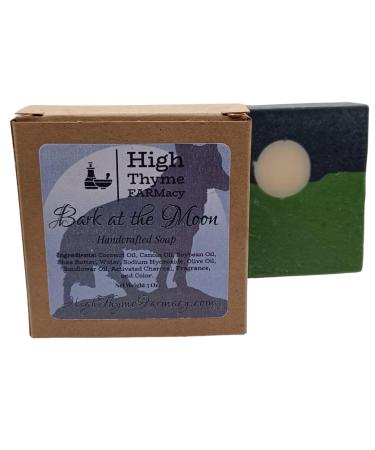 Bark at the Moon Charcoal Soap Bar - 5 Oz Handmade Men's Soap with Citrus & Amber - Earthy Lye Soap with Activated Charcoal for Healthy Skin - Buy Online on SooperMarket.com