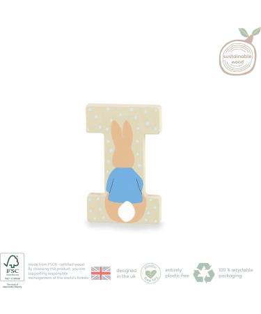 Peter Rabbit Wooden Letter I by Orange Tree Toys - Personalized Baby Name Decor for Nursery, Toy Box, Door, Wall - Alphabet Animal Letter for Boys and Girls Room - Buy Online on SooperMarket.com