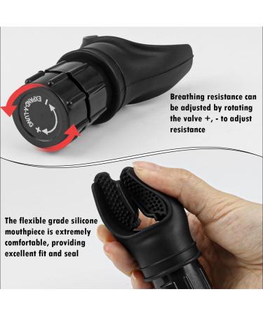 UPIQNG Breathing Lung Trainer Breathing Exercise Device Adjustable Resistance Breathing Exerciser Portable Expiratory Inspiratory Muscle Trainer Fitness Trainer Black - Buy Online on SooperMarket.com