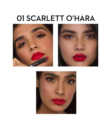 SUGAR Cosmetics Matte As Hell Crayon Lipstick - 01 Scarlett O'hara (Red) | Highly Pigmented & Long Lasting - Buy Online on SooperMarket.com