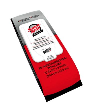 Scotch-Brite Stainless Steel Hood Degreaser Wipes with Scotchgard Protector, Appliances, Fridge, Fryer, Exhaust Range Hood, Dishwasher, Sink