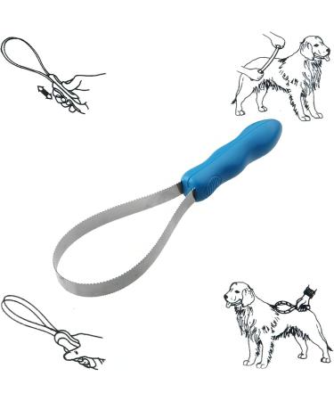 WADY Dog Deshedding Loop Brush 1PC Double-Sided Shedding Blade Dogs Shedding Brush Stainless-Steel Grooming Tool Dog Shedding Tool with Stainless Steel Blade for Dog and Cat Blue (Blue) - Buy Online on SooperMarket.com