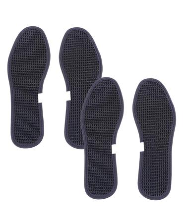 EXCEART 2 Pairs of Odor Control Shoes Comfortable Insoles Bamboo Charcoal Insoles Shoe Pads Shoes Cushion Foot Care Insoles Deodorant Insoles Size 40 Black ( 24x5cm )