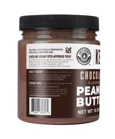 Keto Chocolate Peanut Butter Spread with MCT Oil | Vegan, Low Carb, Dairy-Free | 10 oz - Buy Online on SooperMarket.com